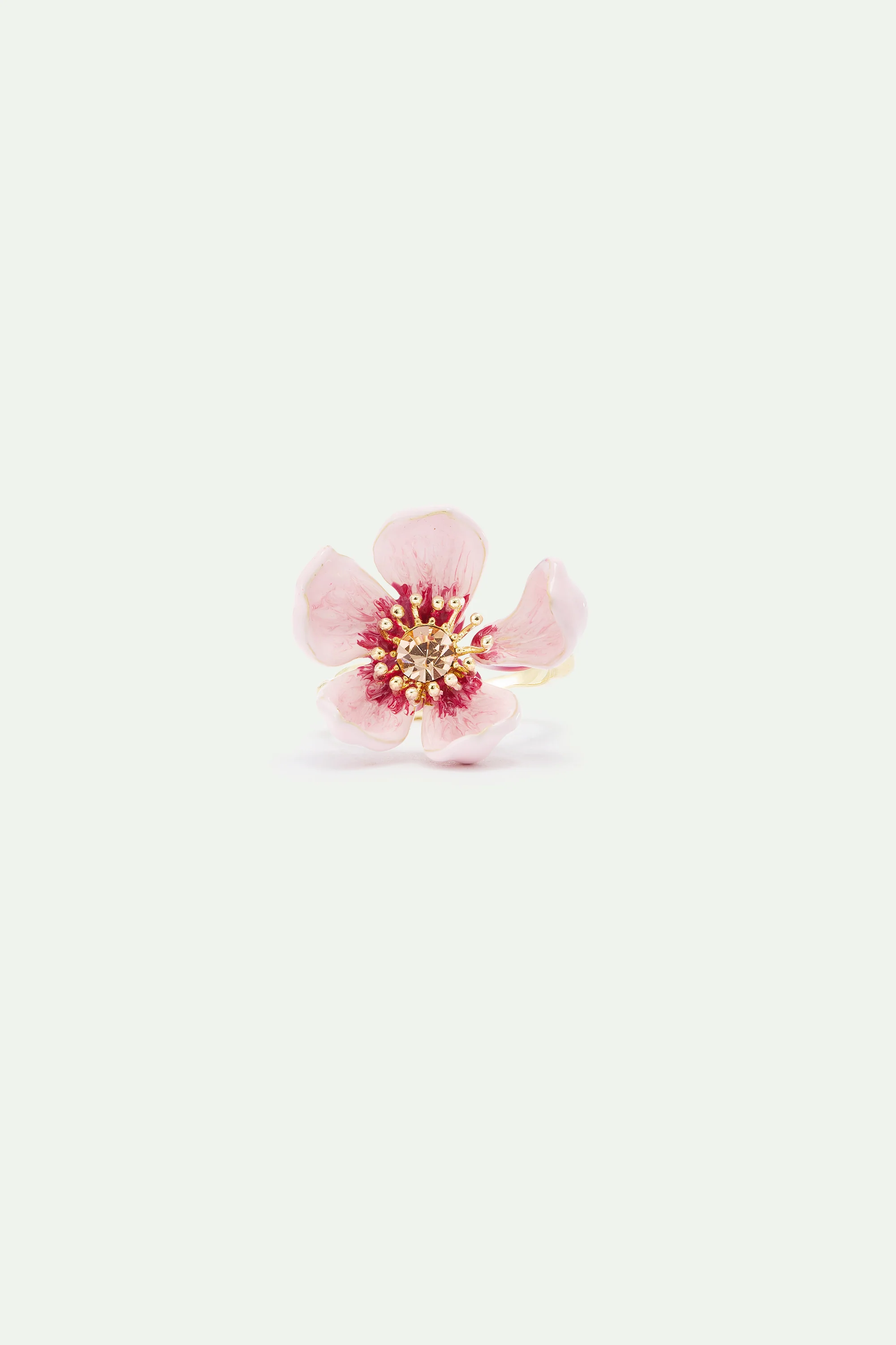 Bague ajustable fleur de cerisier rose - Image 3