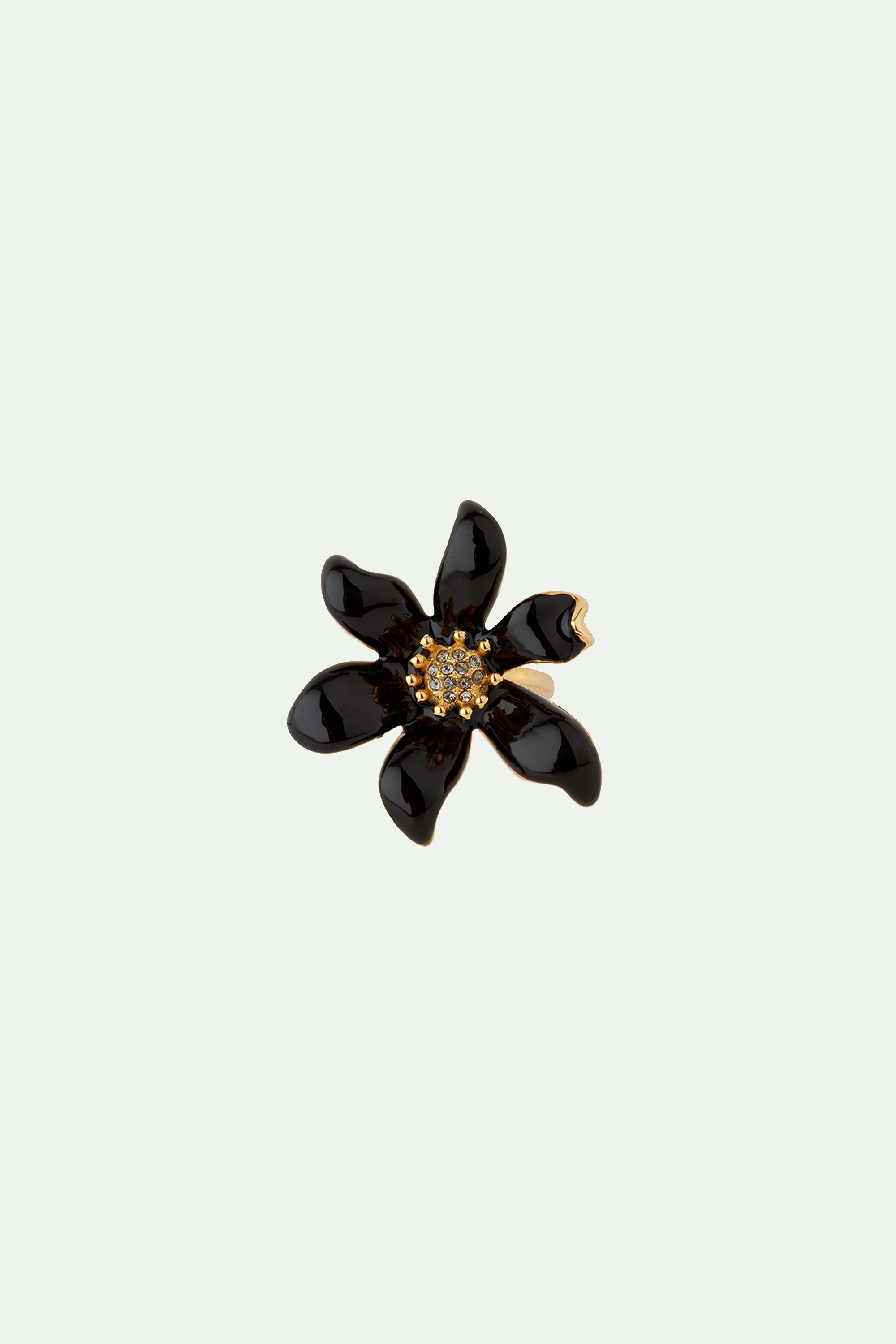 Bague Cocktail Fleur de Lys Noir - Image 2
