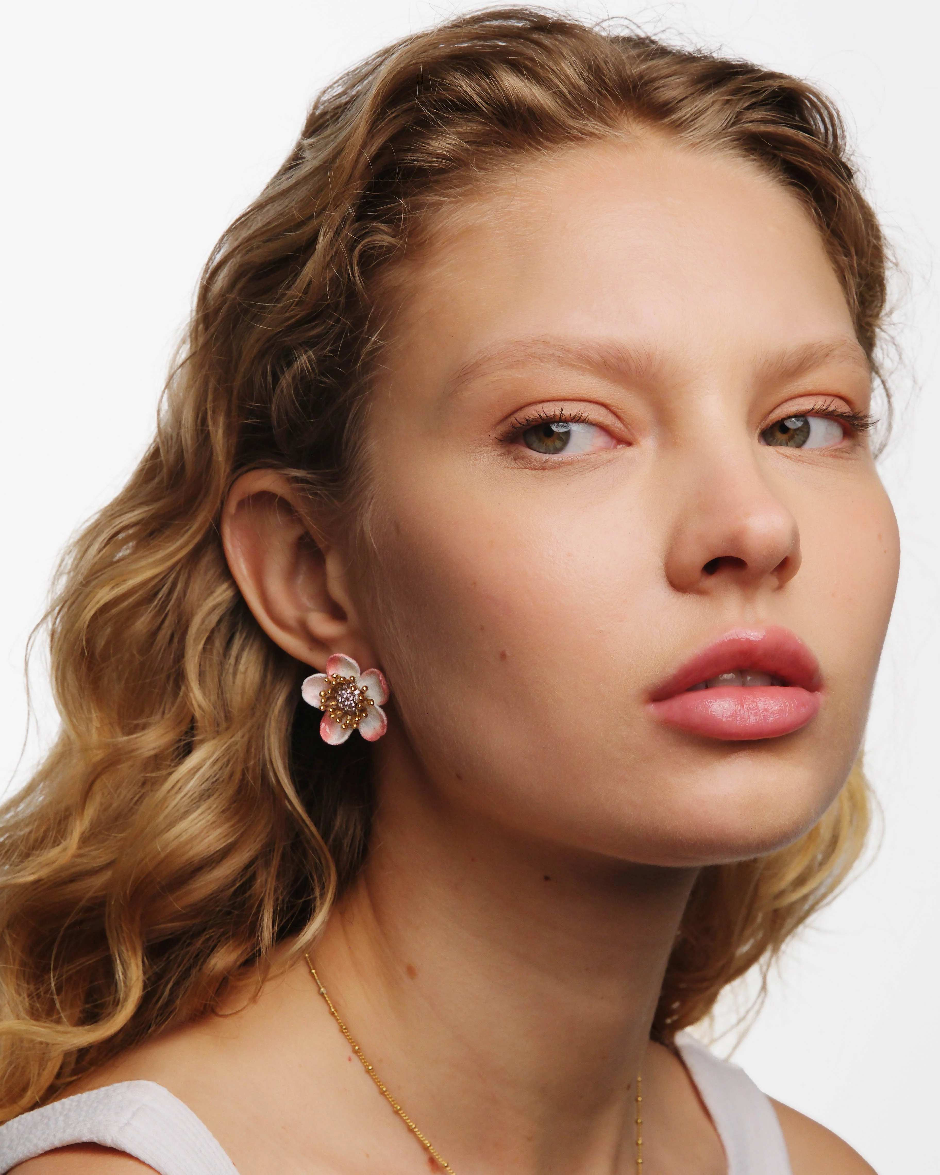 Boucles d'oreilles fleur de pommier - Image 4