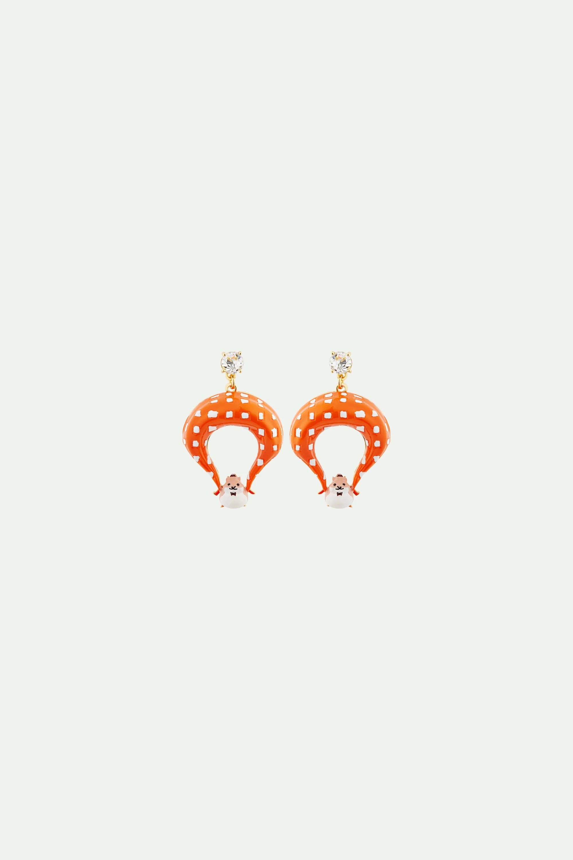 Boucles d'oreilles hamster parachutiste