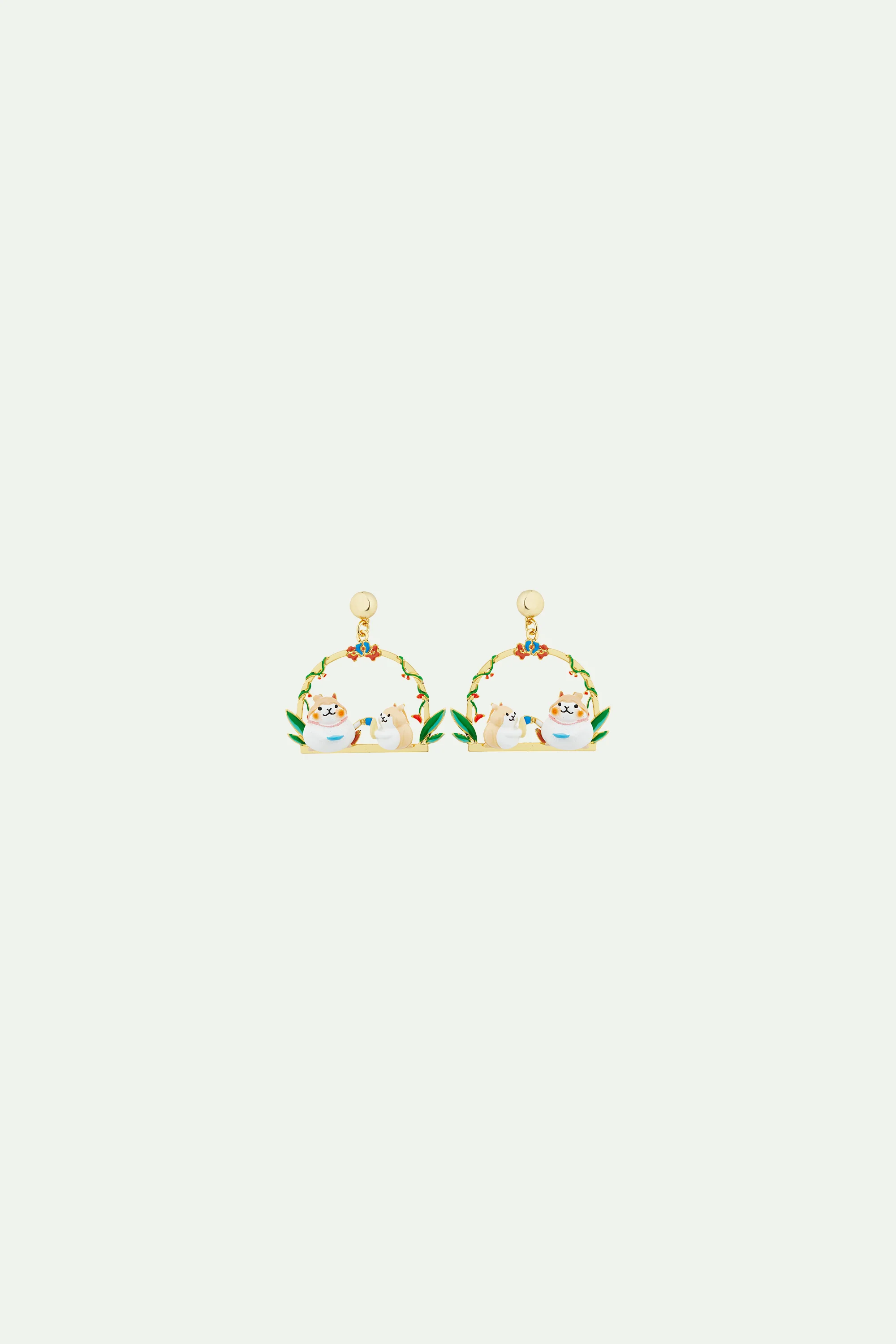 Boucles d'oreilles hamsters gourmands
