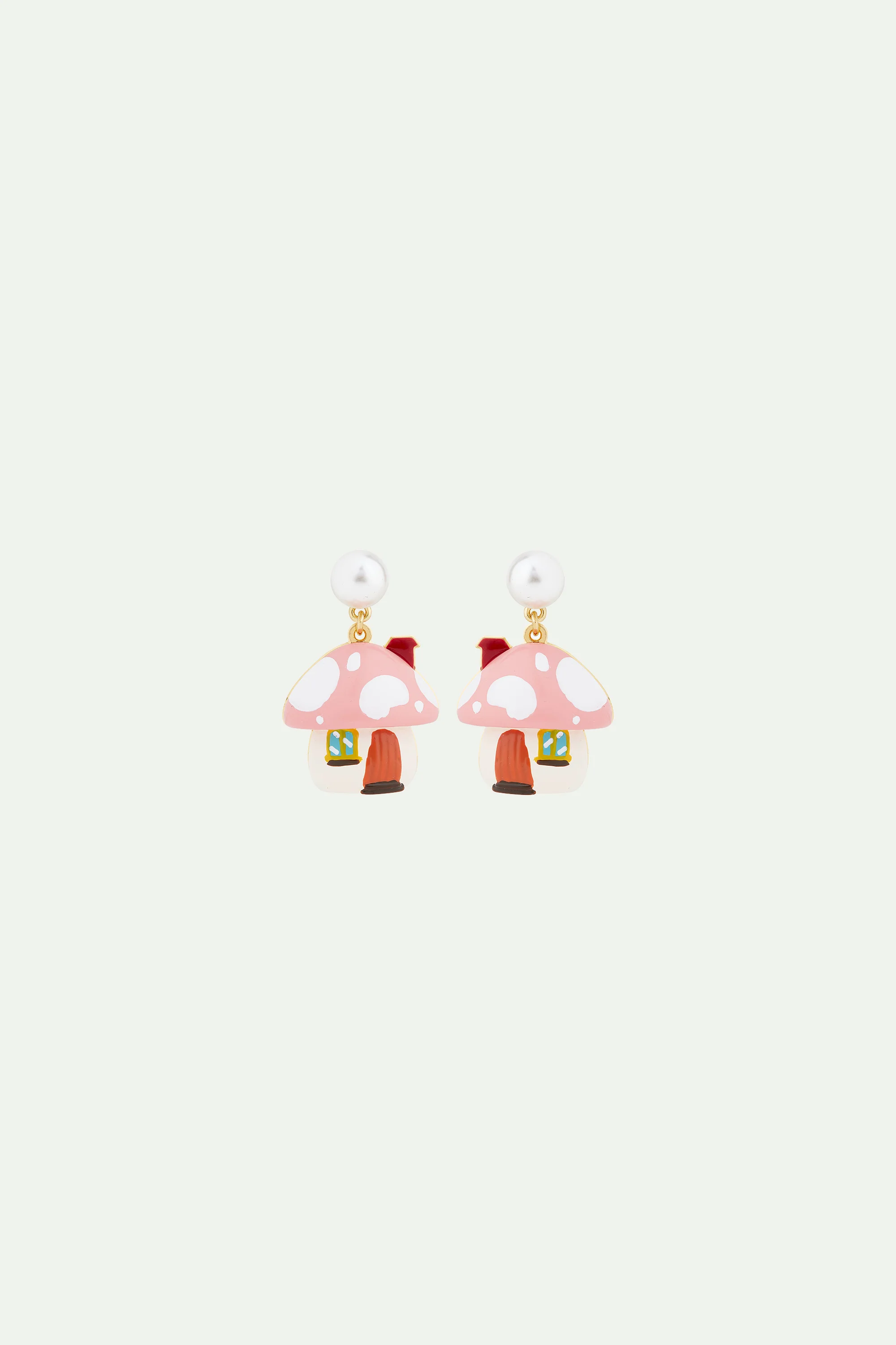 Boucles d'oreilles maison champignon