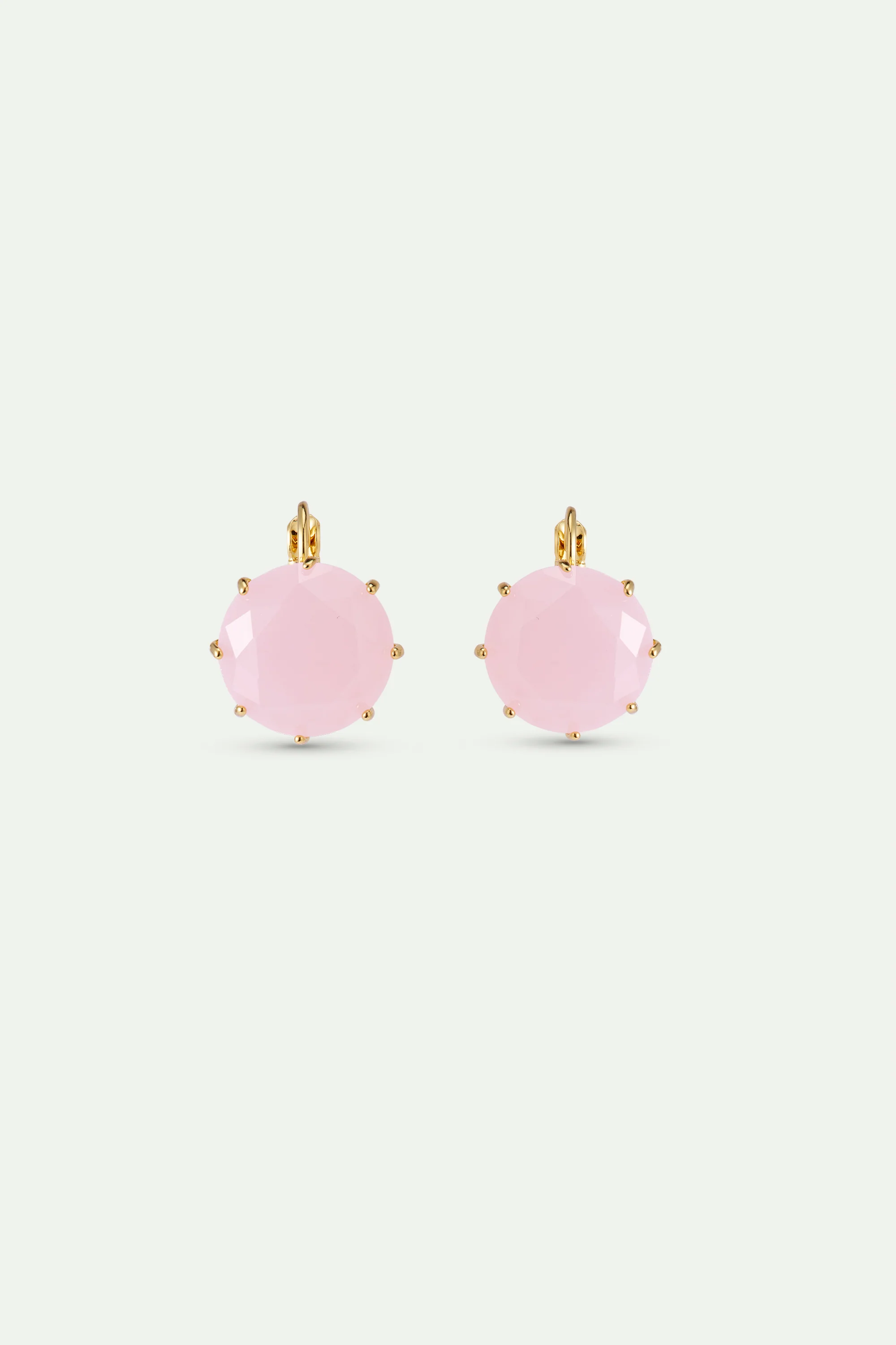 Boucles d'oreilles pierre ronde La Diamantine Rosa Centifolia