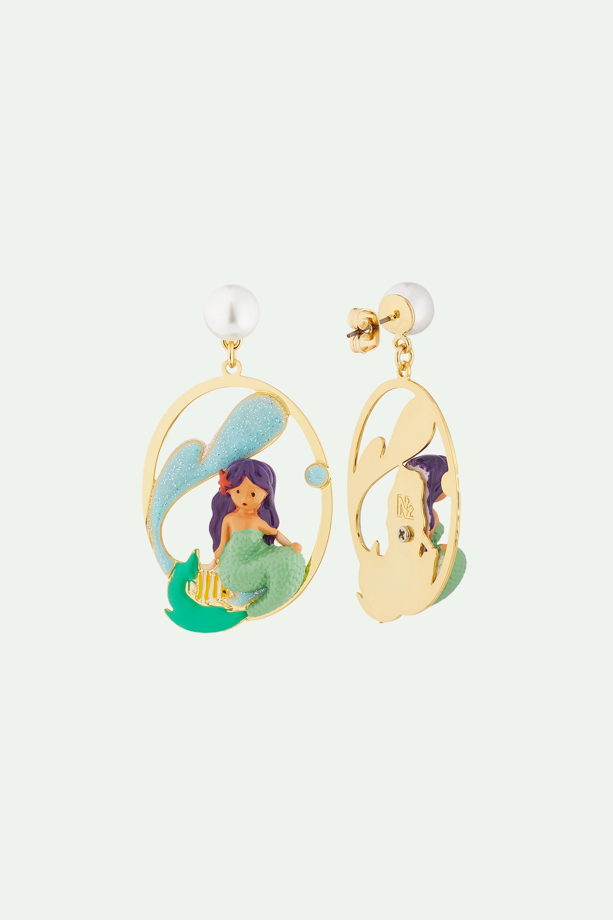 Boucles d'oreilles sirène et vague - Image 3