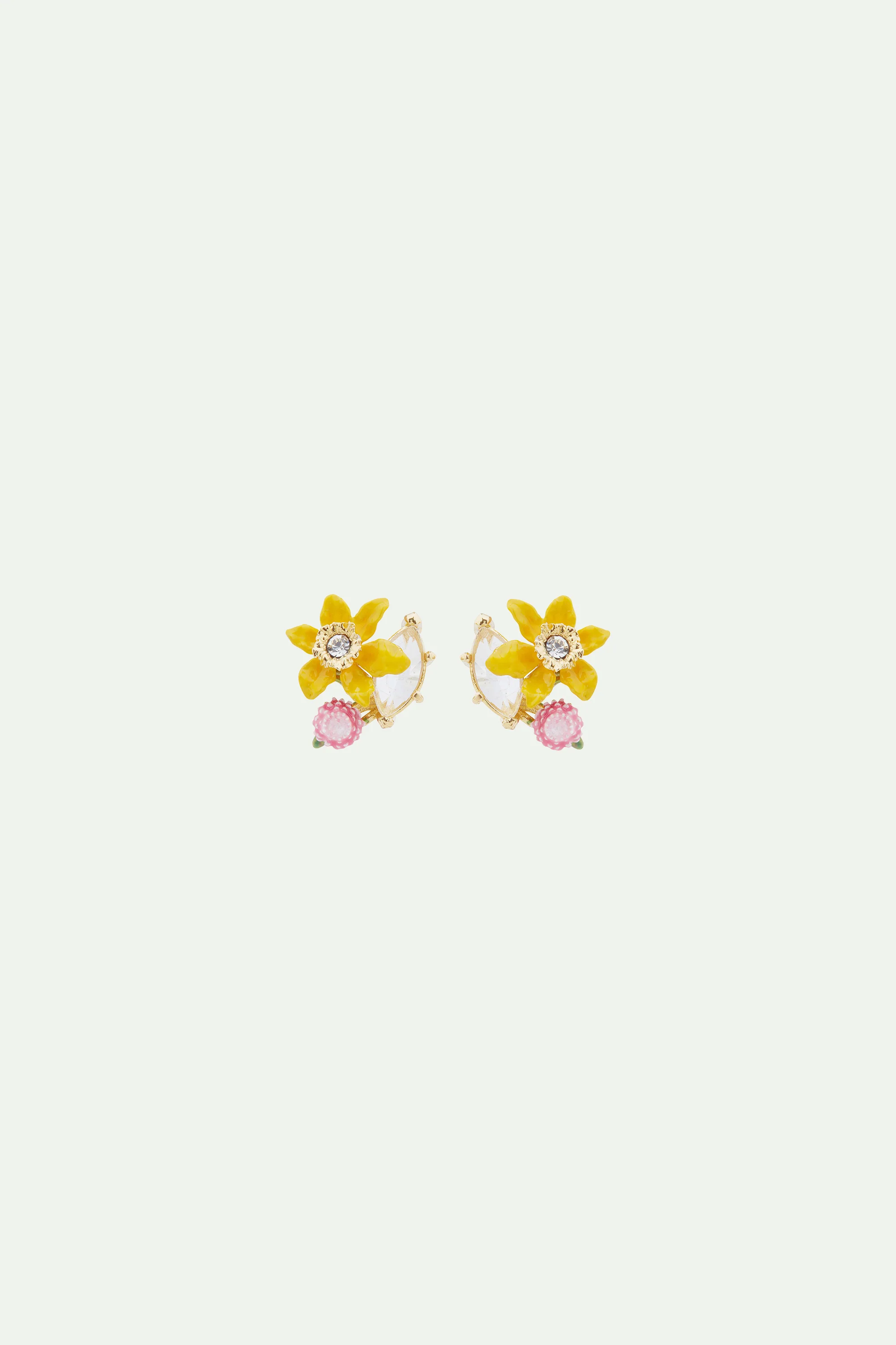 Boucles d'oreilles tiges fleur jonquilles