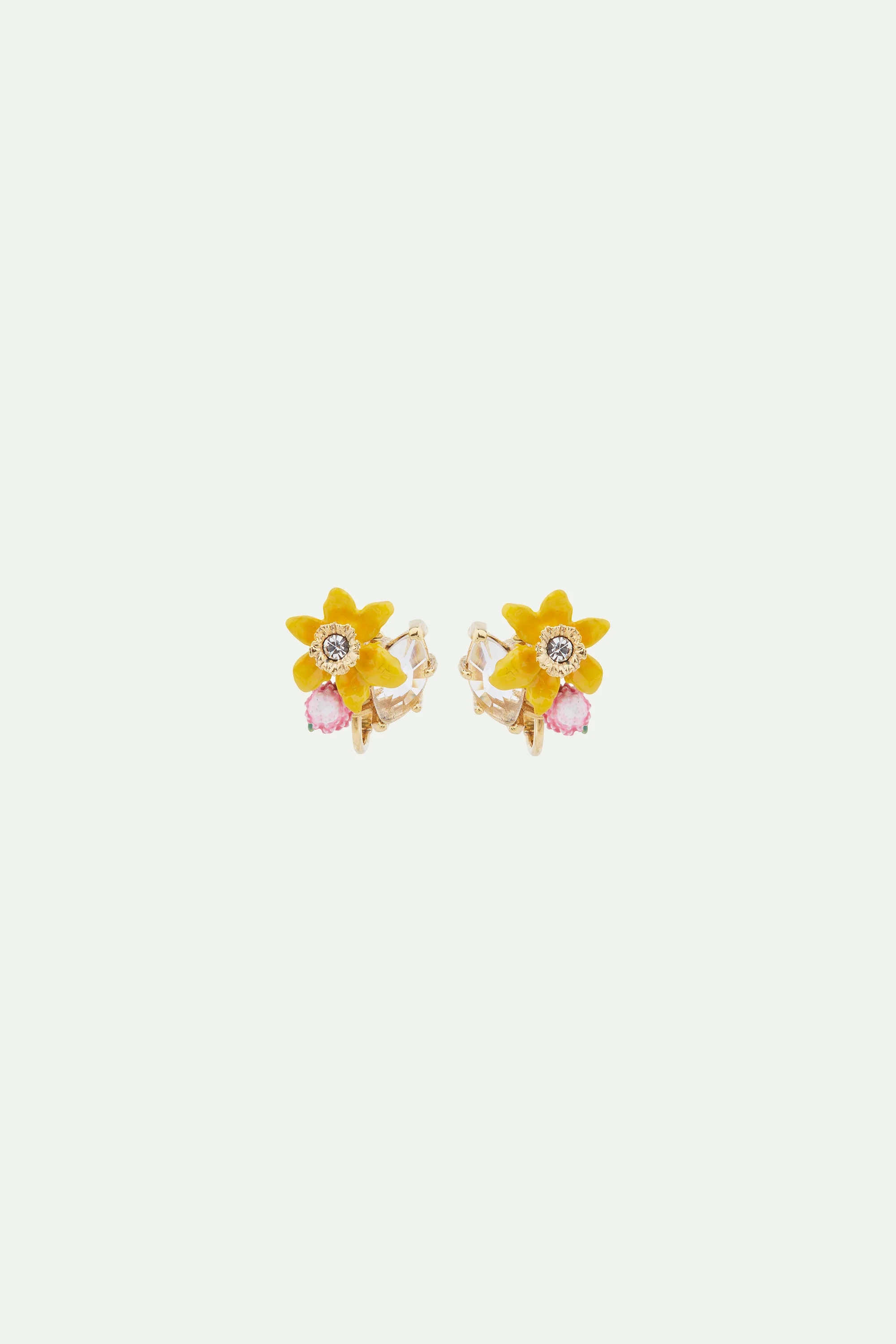 Boucles d'oreilles tiges fleur jonquilles - Image 3