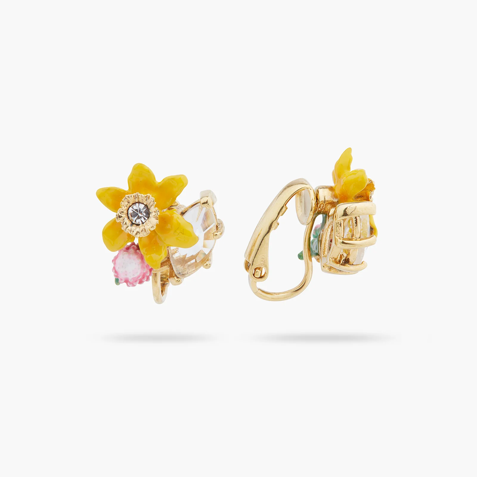 Boucles d'oreilles tiges fleur jonquilles - Image 4