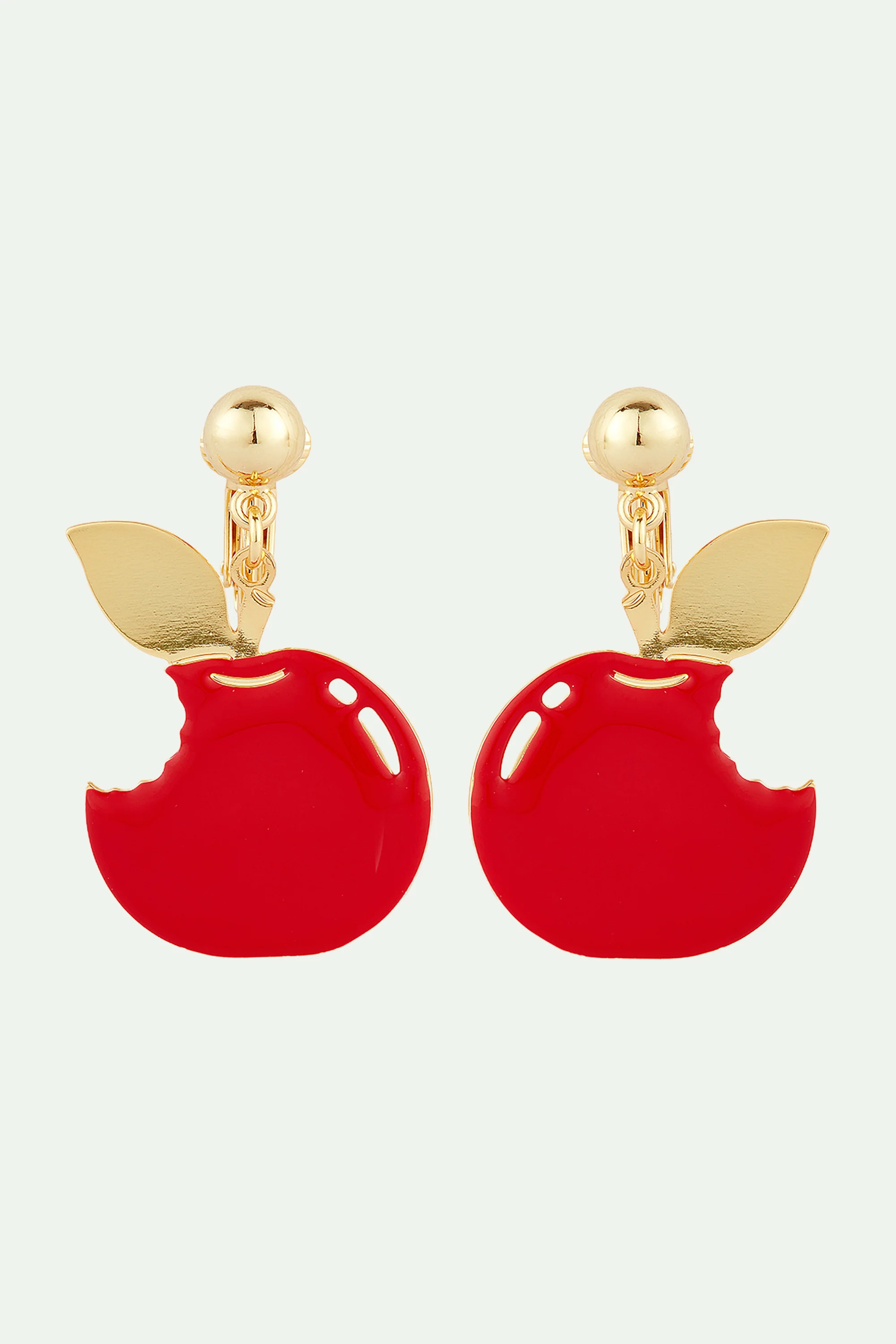 Boucles d'oreilles tiges pomme empoisonnée