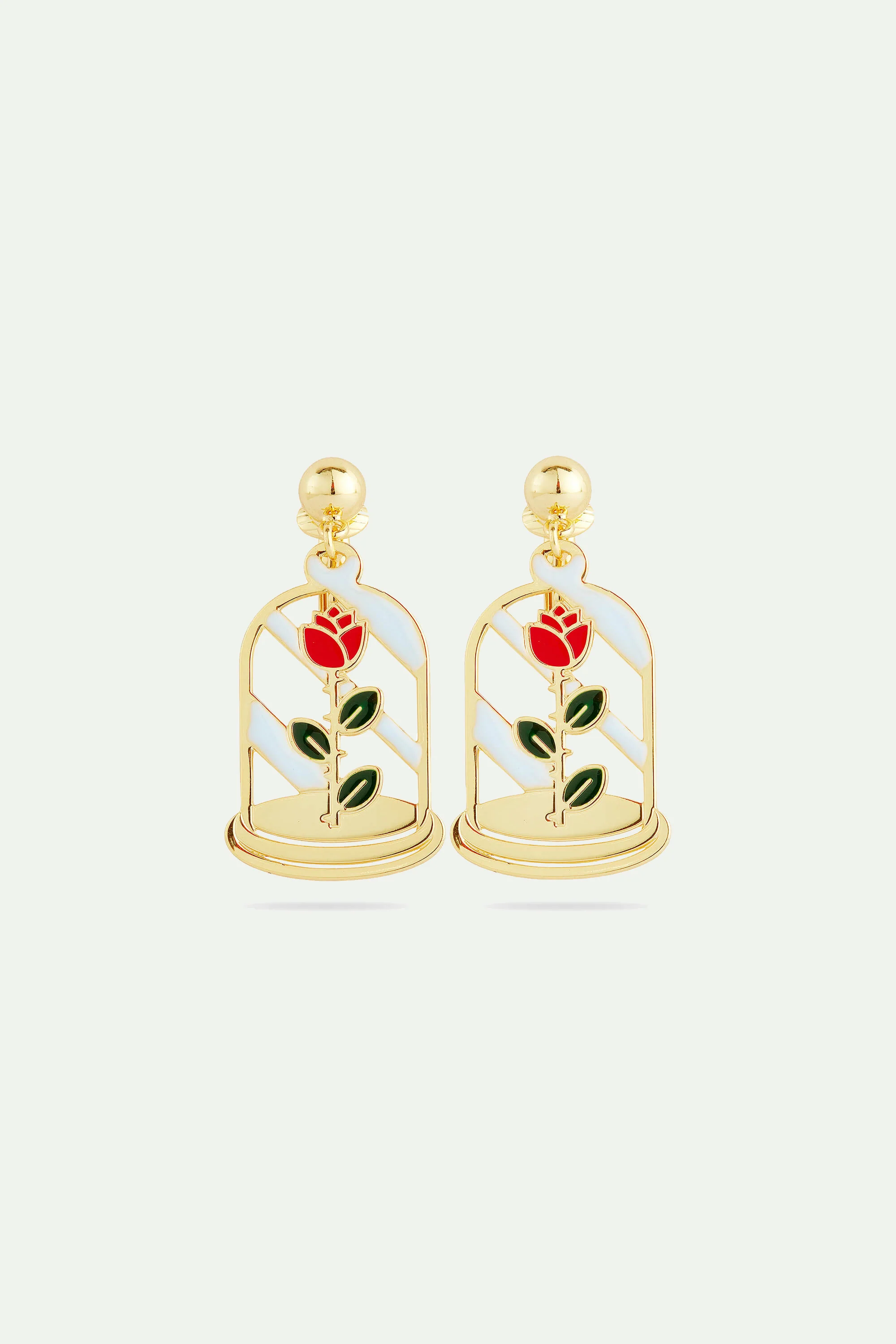 Boucles d'oreilles tiges rose enchantée
