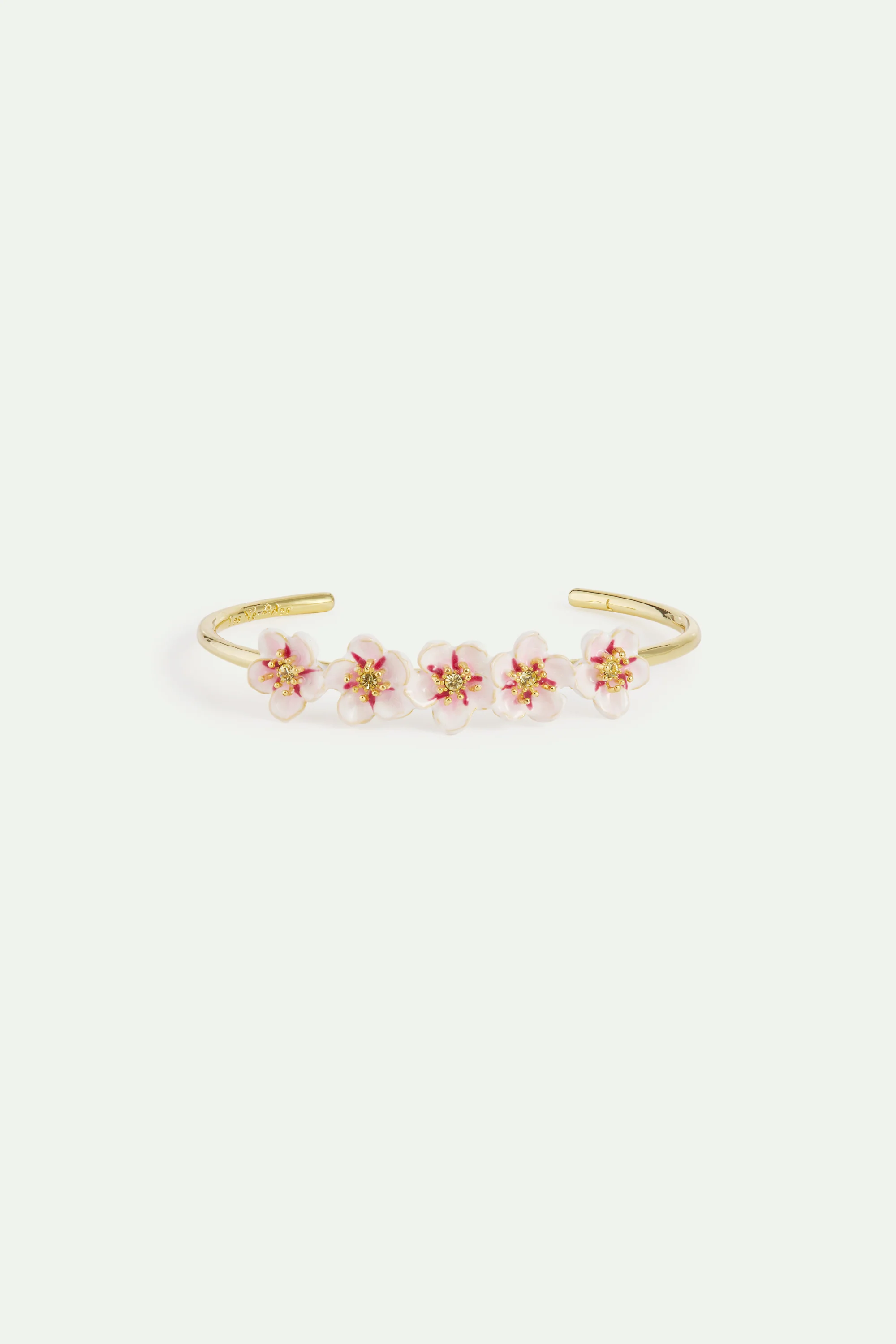 Bracelet jonc mini fleurs blanches de cerisier - Image 2