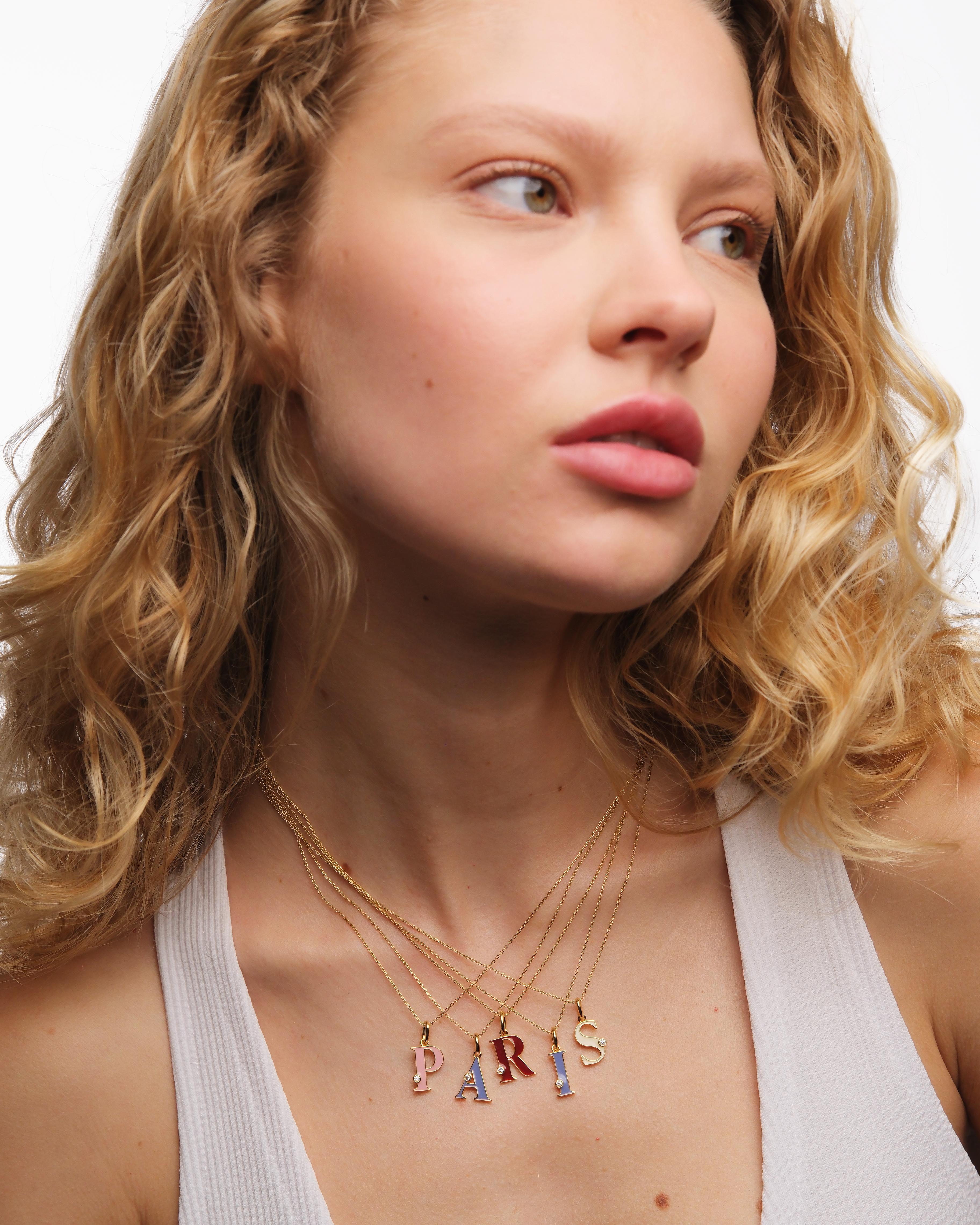 Collier pendentif lettre R - Image 2