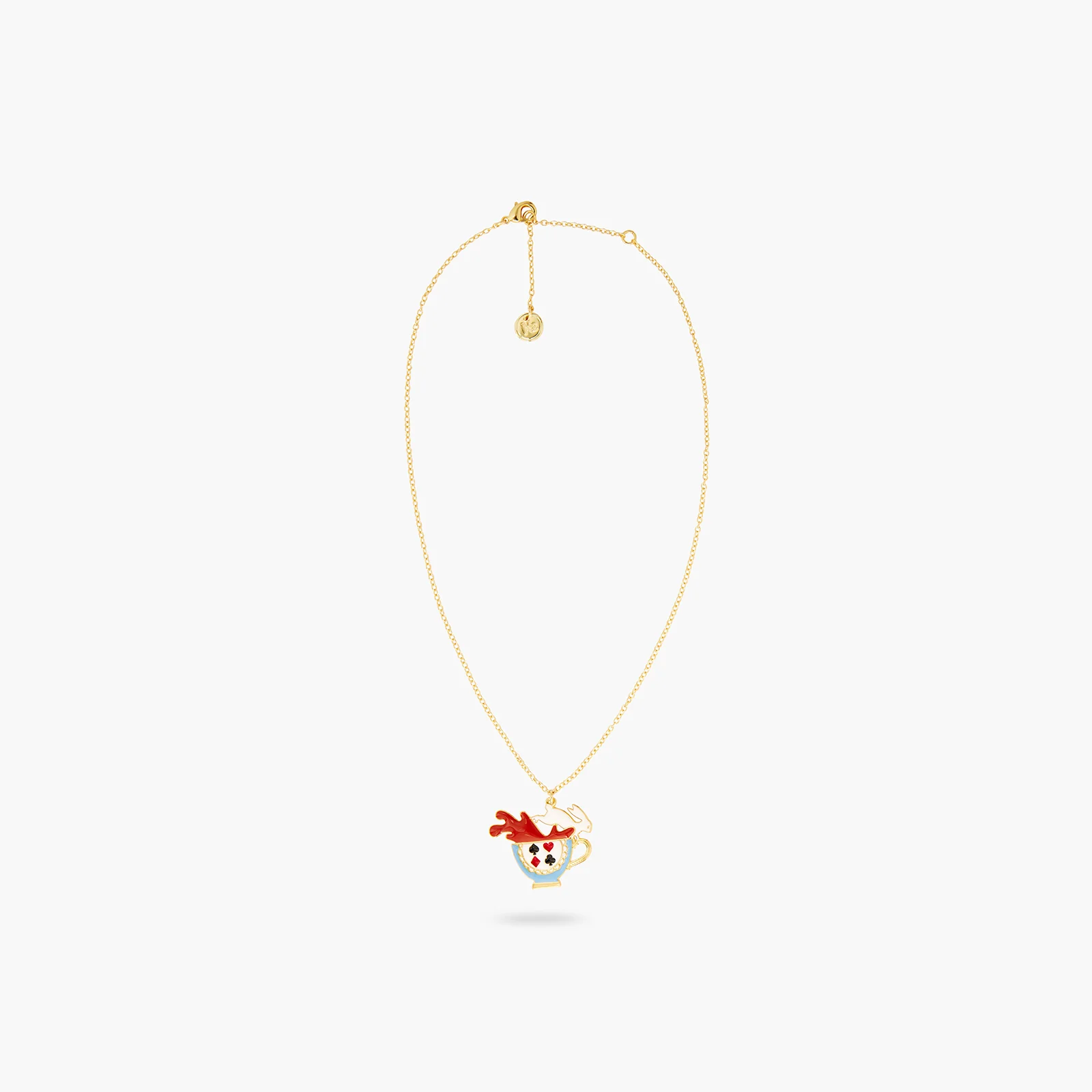 Collier pendentif tasse de thé et lapin blanc - Image 2
