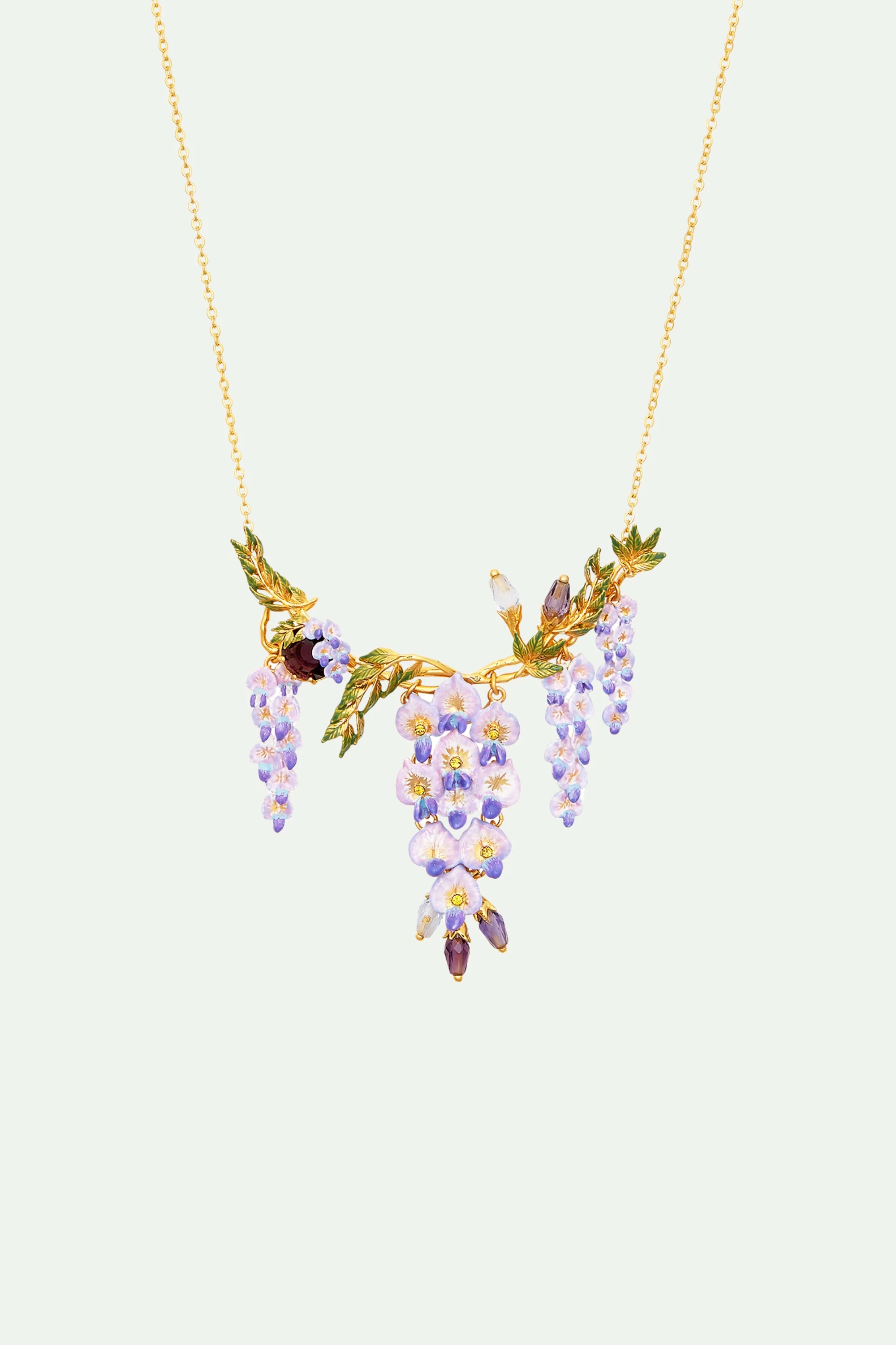 Collier plastron à l'ombre des fleurs