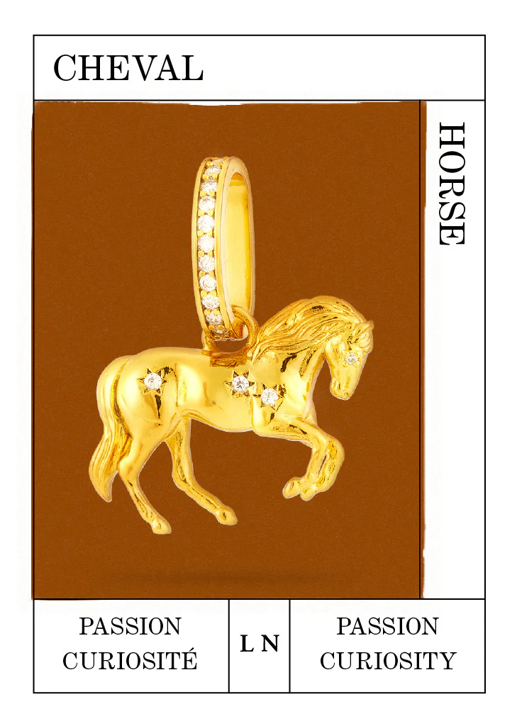 Pendentif Cheval doré, Passion et Curiosité - Image 2