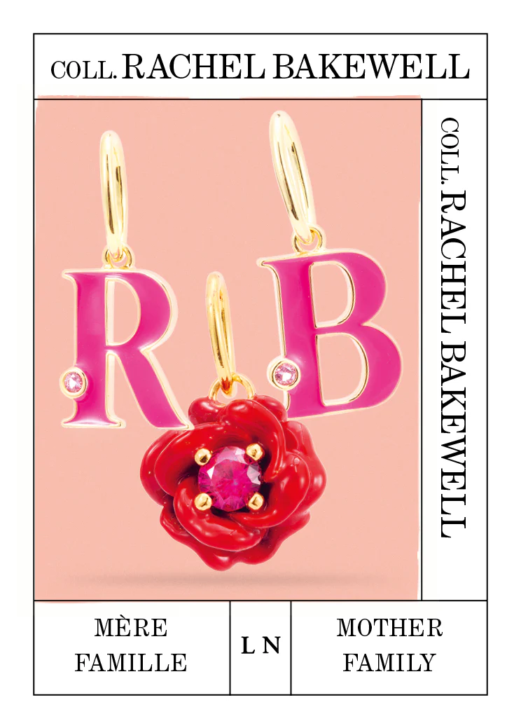 Pendentif lettre B rose - Image 2