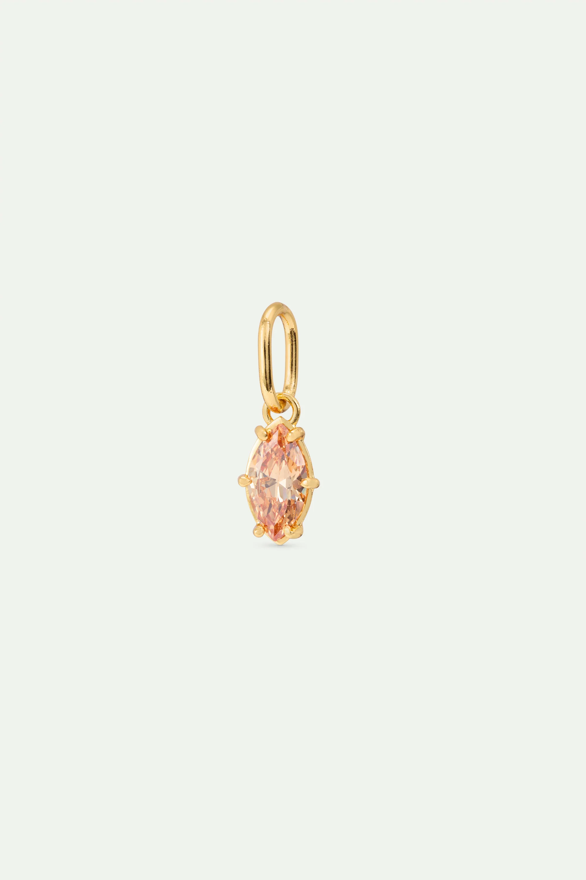 Pendentif pierre Orange Abricot, Ouverture et Harmonie - Avril
