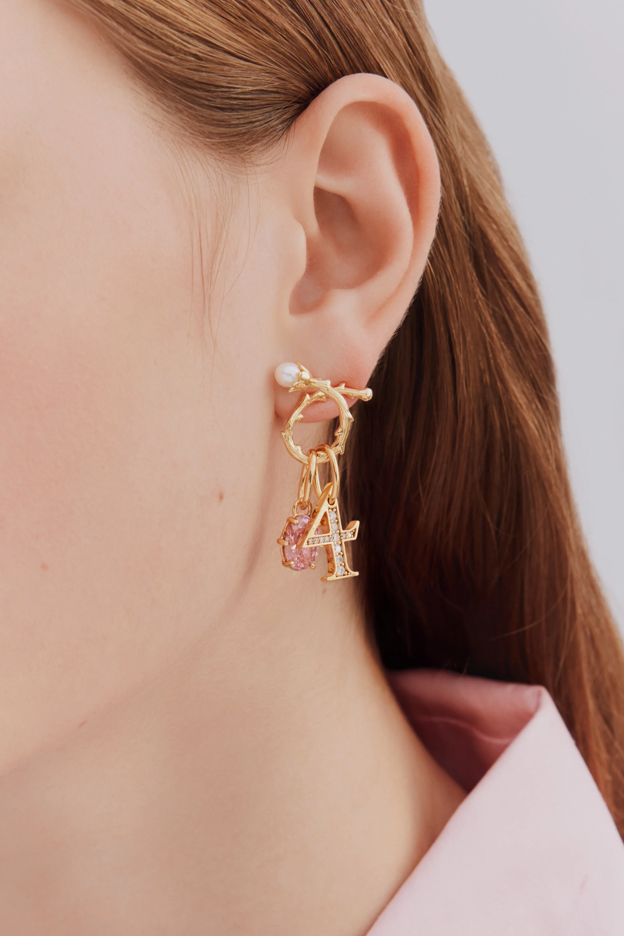 Pendentif pierre Rose Poudré, Bienfaisance et Émotivité - Octobre - Image 3